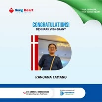 Young Heart congratulatory student visa post
