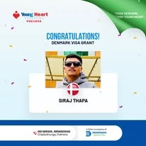 Young Heart congratulatory student visa post