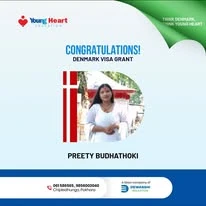 Young Heart congratulatory student visa post